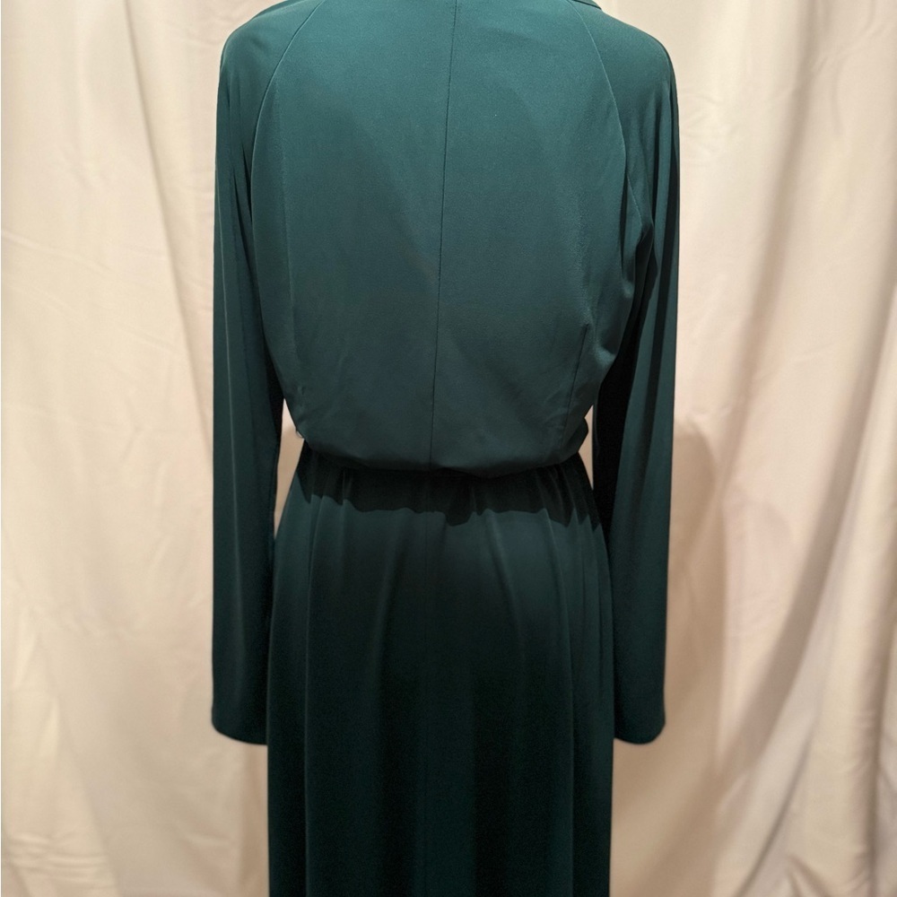 Ann Taylor Factory Teal Long Sleeve Dress - Picture 4 of 5